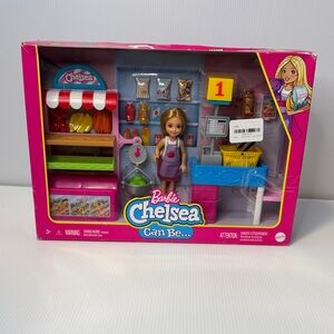 🛒🛍️ NIP. Barbie Chelsea Can Be Snack Stand Playset - Pink